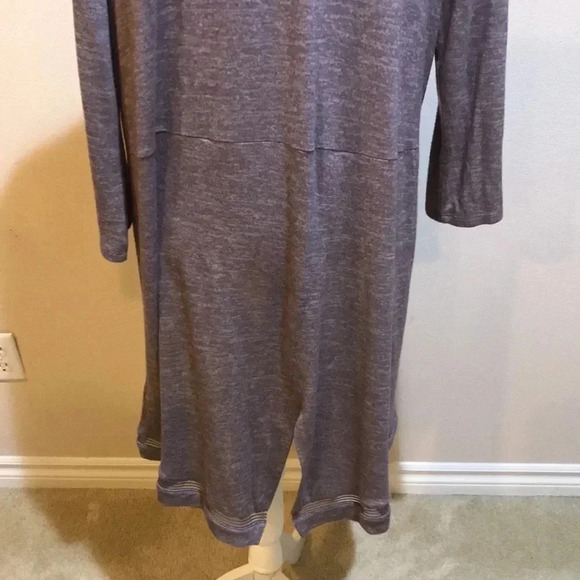 H by Halston Brown Open Front Split Back Faux Pocket Light Weight Cardigan-L - Picture 8 of 10